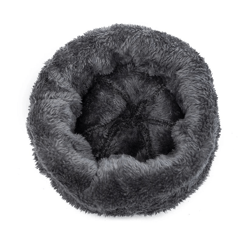 Inside view of a thermal lined knitted hat showcasing soft, warm lining in a unisex winter design. Ideal for outdoor adventures.